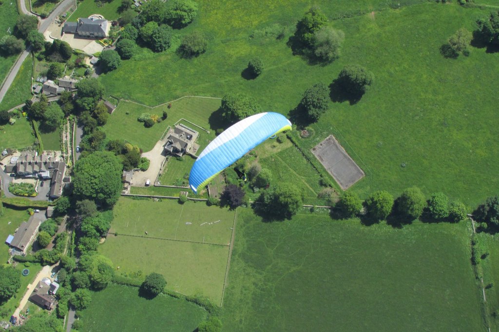Wayne looks down on me as we approach Minchinhampton